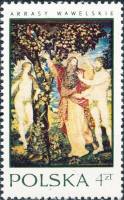 (1970-063) Марка Польша "Бог, Адам и Ева"    Гобелены в Вавельском Замке III Θ